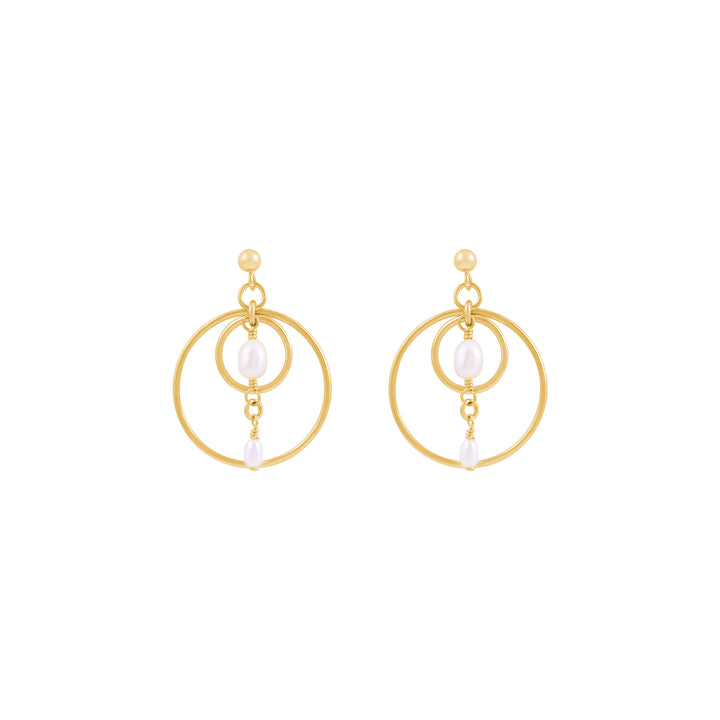 Marla Freshwater Pearl Earrings - Gold