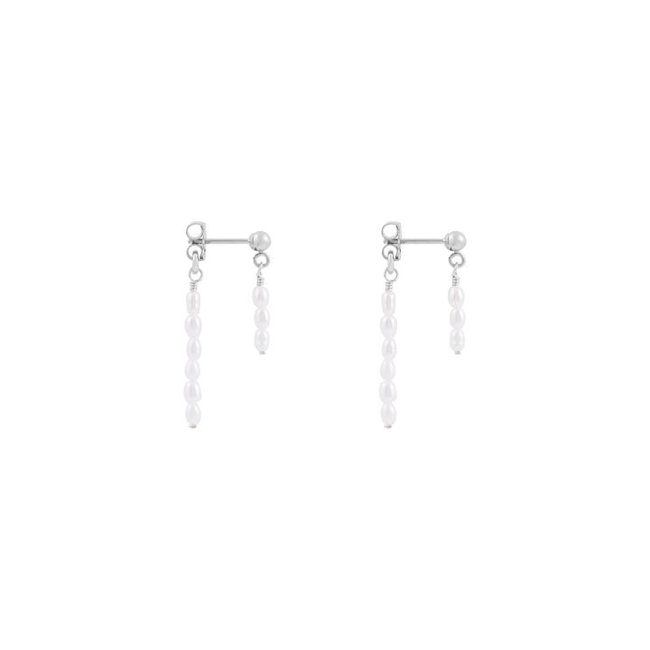 Aimee Freshwater Pearl Earrings - Silver
