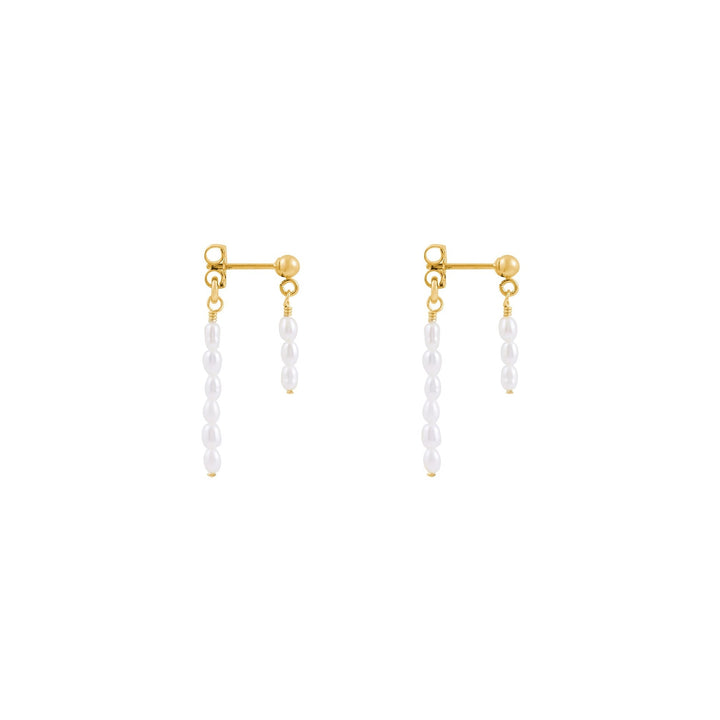 Aimee Freshwater Pearl Earrings - Solid Gold