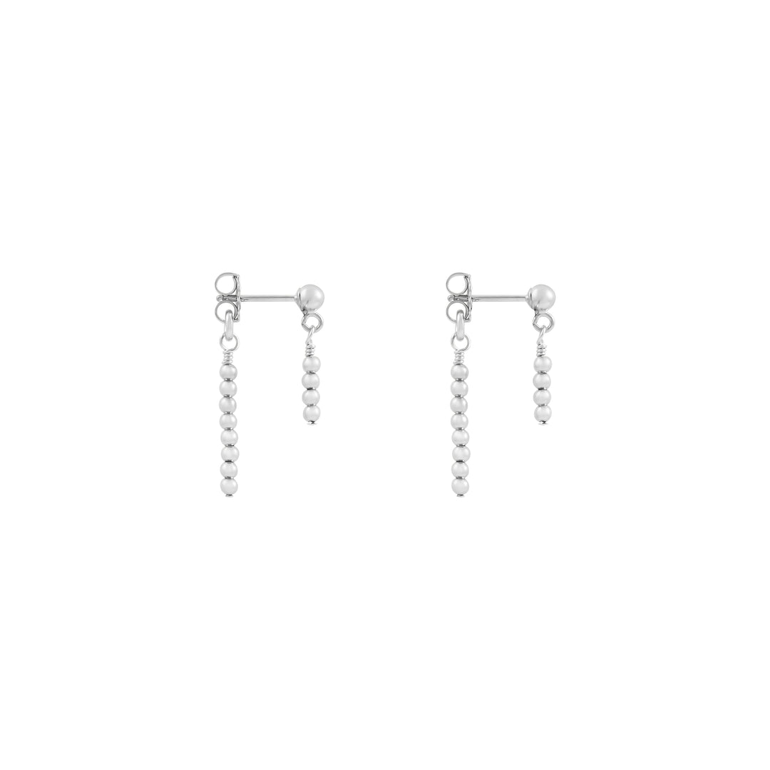 Aimee Beaded Earrings - Silver
