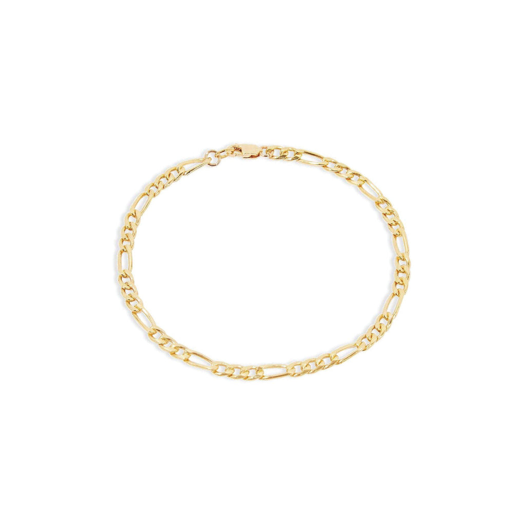 9ct Yellow Gold Figaro Bracelet 7  Chains of Gold