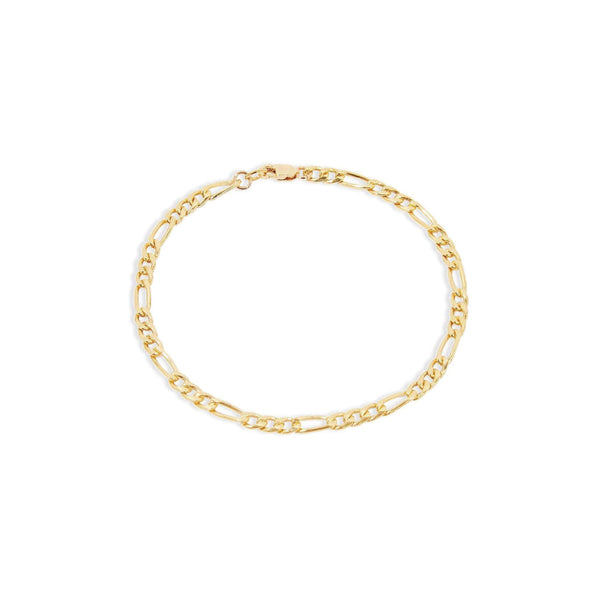 Gold plated figaro on sale bracelet