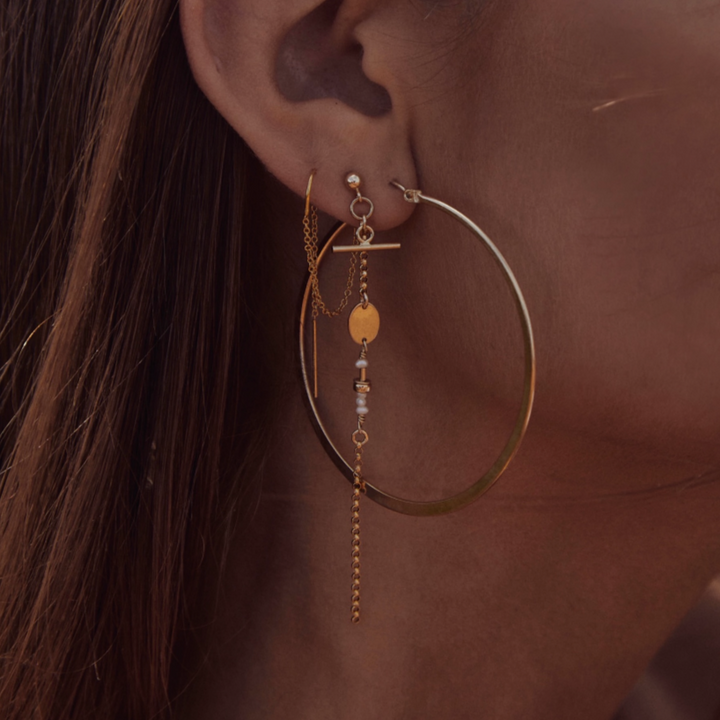 Asike Earrings - Gold