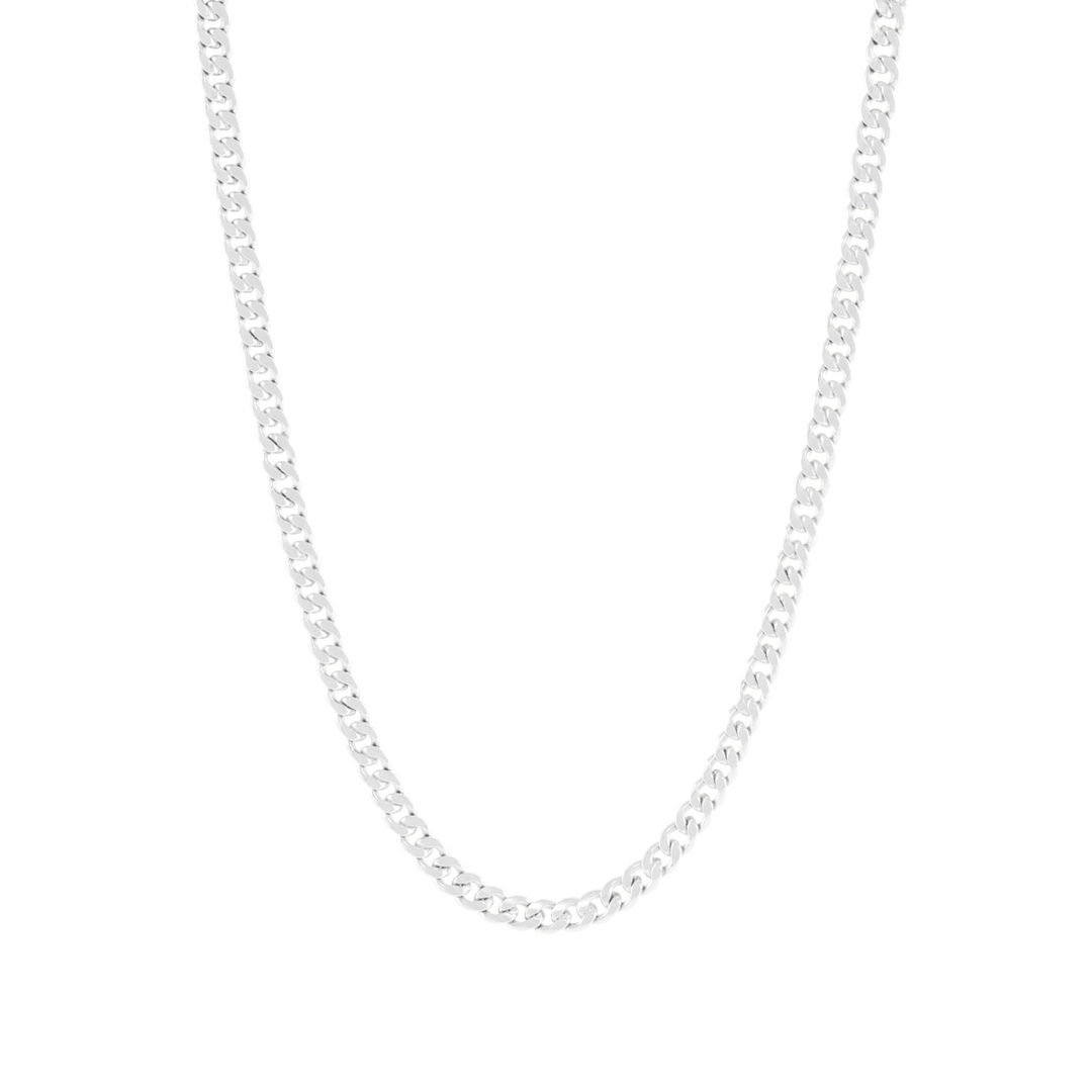 Curb Chain Necklace - Sterling Silver