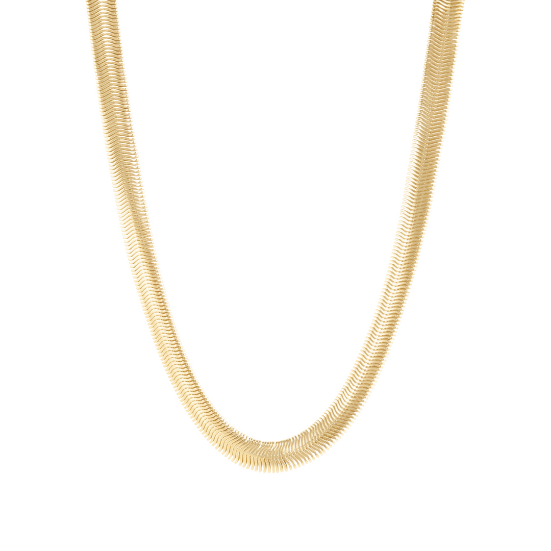 Thick Snake Chain Necklace - Gold