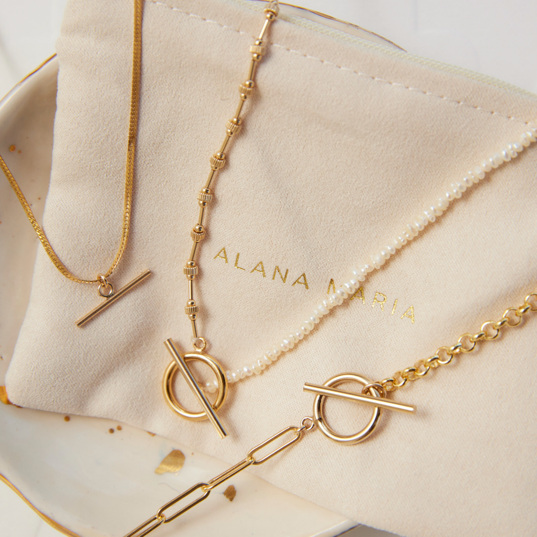 Aleena Necklace Gold Alana Maria Jewellery