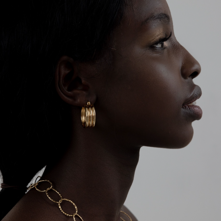 Tessa Hoop Earrings - Gold