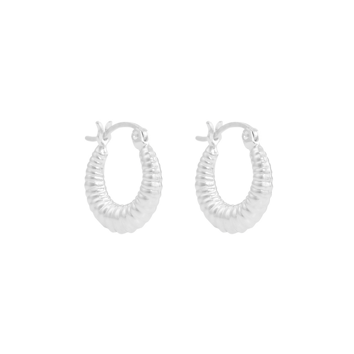 Yolanda Hoop Earrings - Sterling Silver