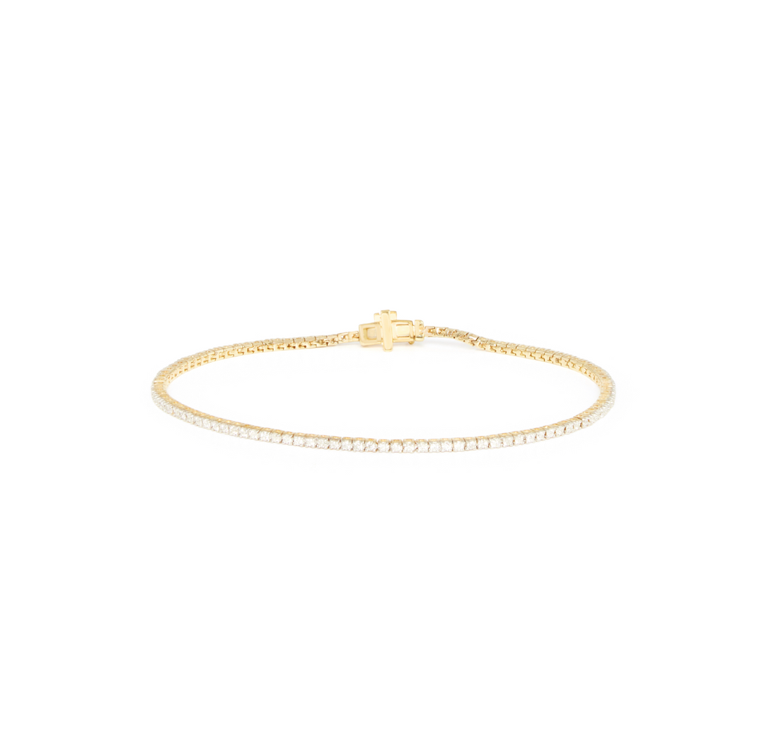 Solid gold best sale tennis bracelet