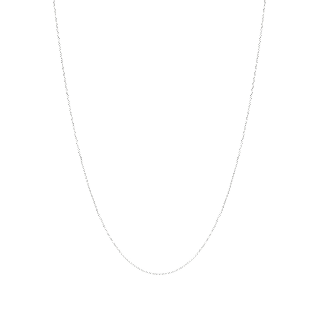 Silver online plain necklace