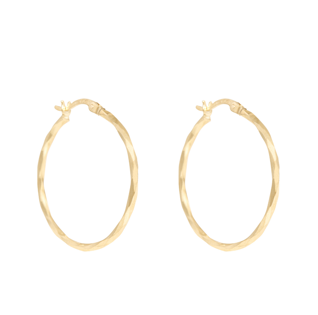 Ophelia Hoop Earrings - Solid Gold