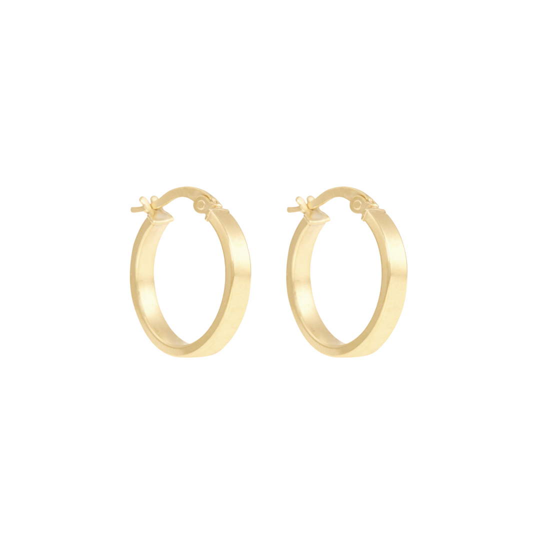 Kaede Hoop Earrings - Solid Gold
