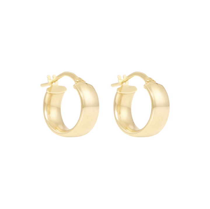 Olivia Hoop Earrings - Solid Gold