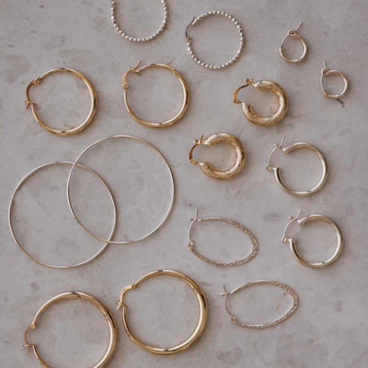 Portia Hoop Earrings - Gold