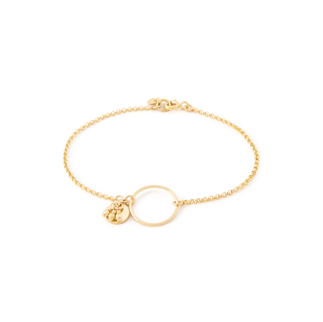 Pipa Beaded Anklet - Gold