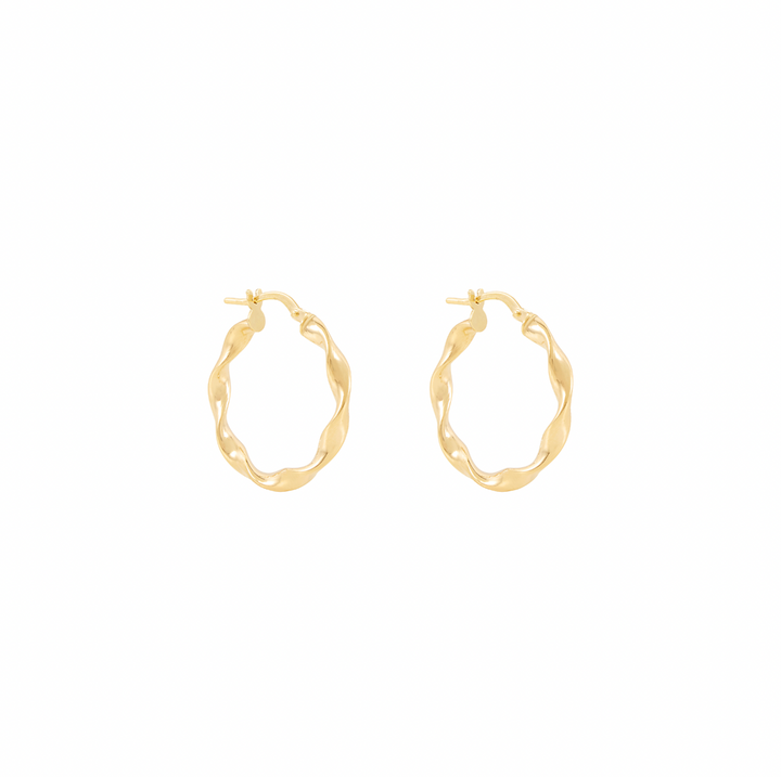 Ayden Hoop Earrings - Solid Gold
