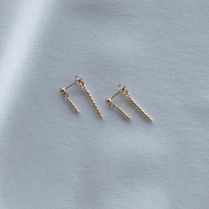 Aimee Beaded Earrings - Gold