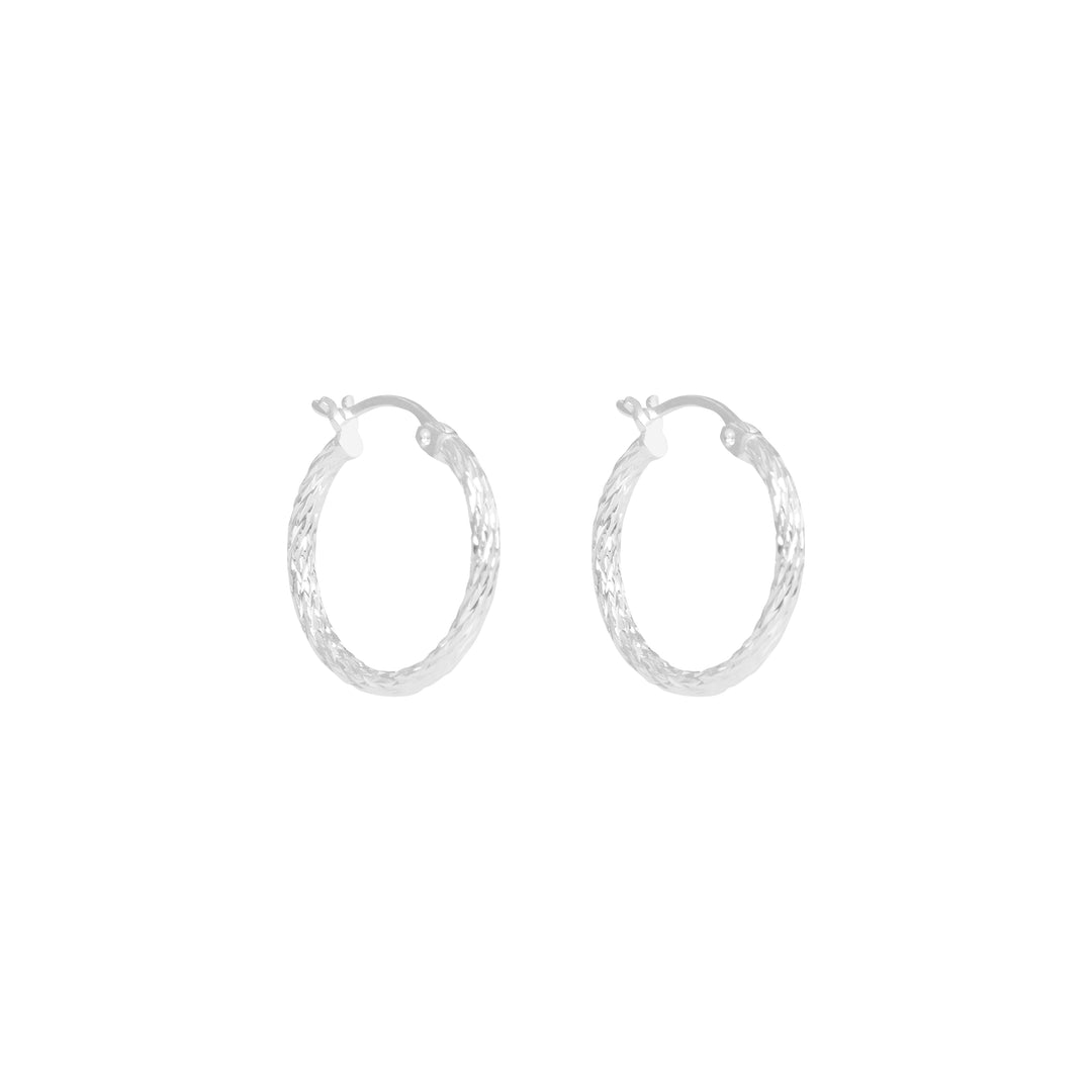 Jasmine Hoop Earrings - Sterling Silver