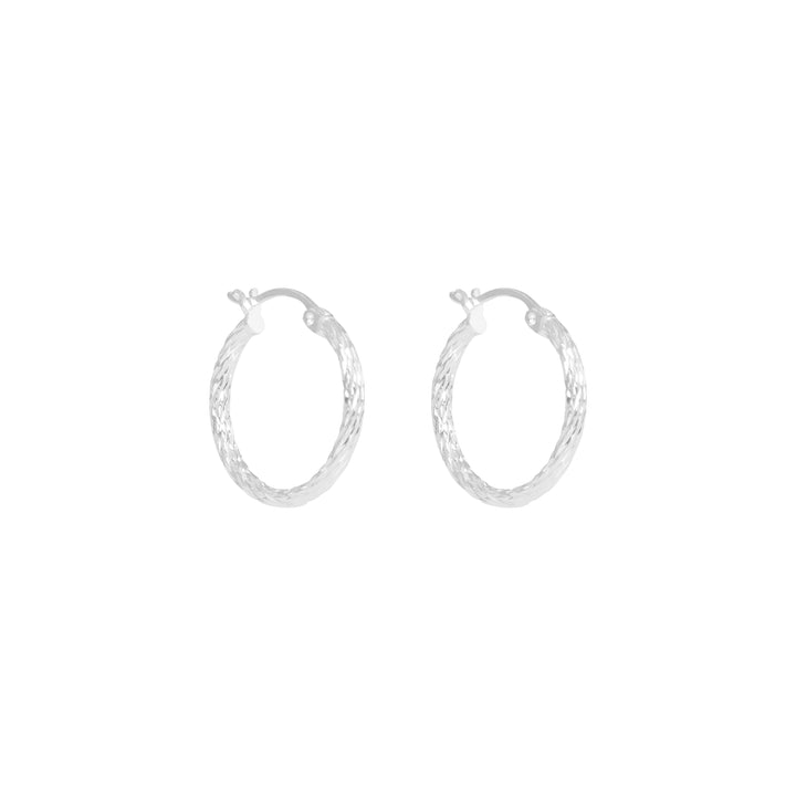 Jasmine Hoop Earrings - Sterling Silver