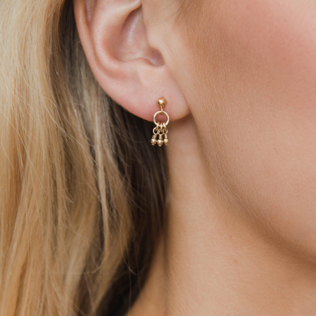 Mila Beaded Earrings - Gold