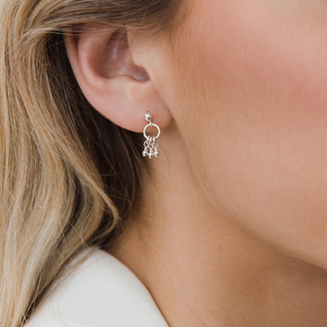 Mila Beaded Earrings - Sterling Silver