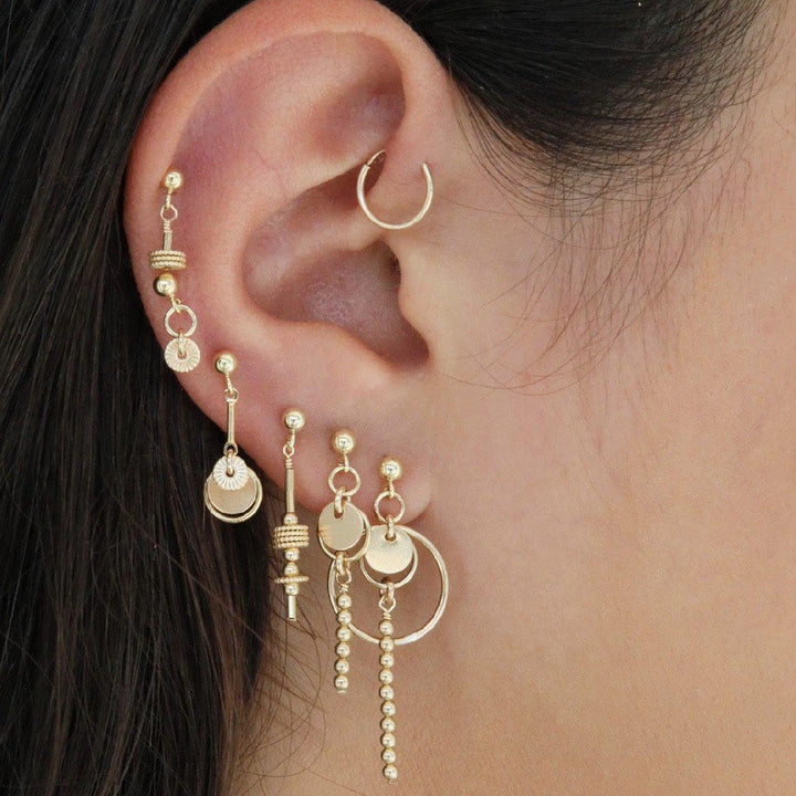 Brydie Beaded Earrings - Gold